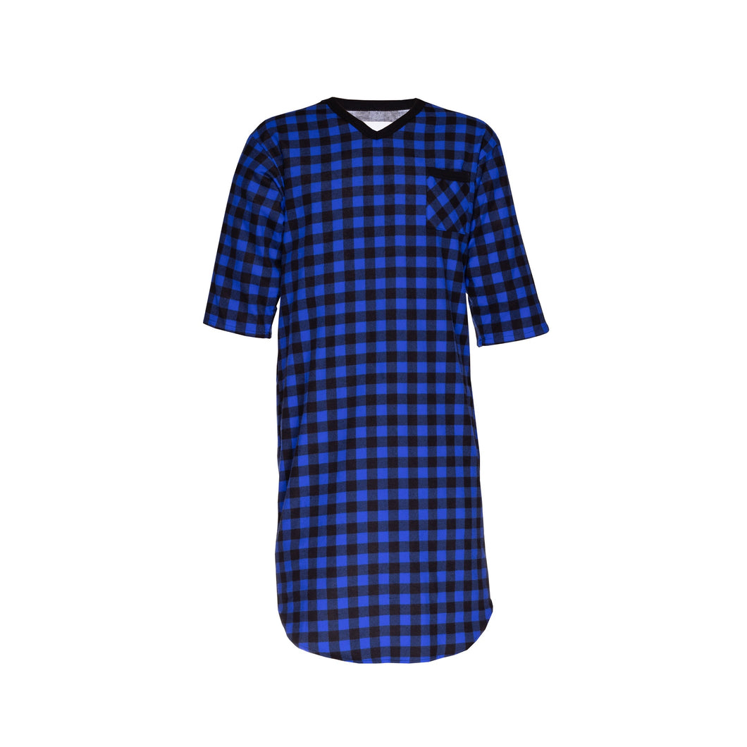 Men's Adaptive Nightshirt - Flannel - Easy Fashion Adaptive Clothing